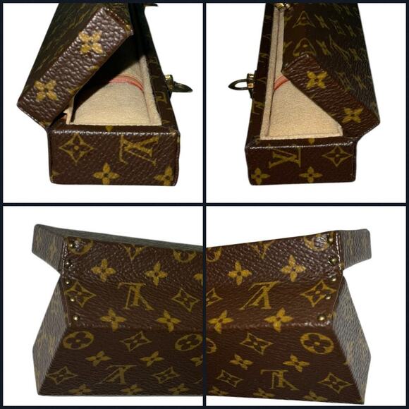 Louis Vuitton Rare Vintage Mini Trunk Monogram Wood Accessory Box - Picture 8 of 14